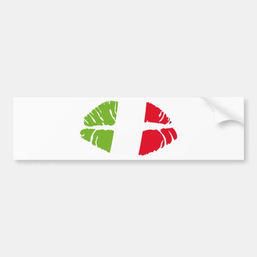 イタリアのキス バンパーステッカー (正面)