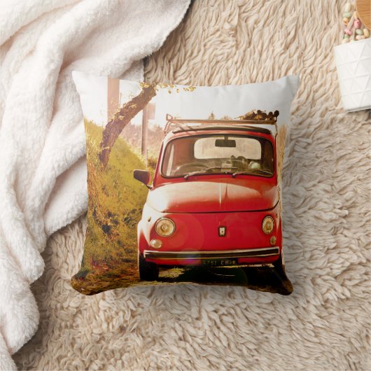 イタリアのクラシックな車のクッションのフィアット500 クッション (ブランケット)