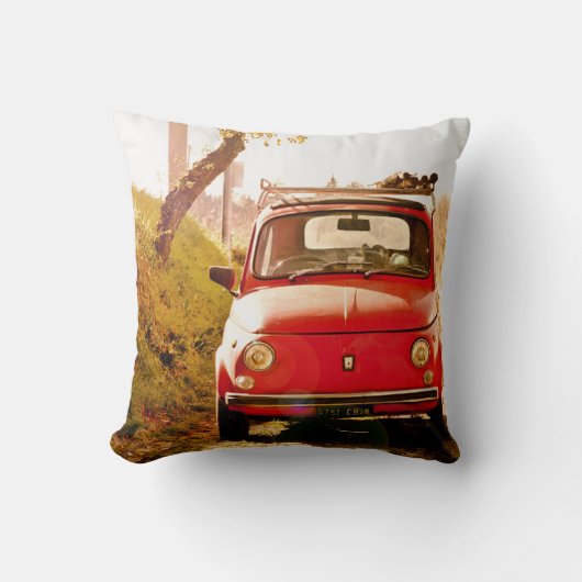 イタリアのクラシックな車のクッションのフィアット500 クッション (正面)