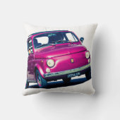 イタリアのクラシックな車のクッションの紫色のフィアット500 クッション (裏面)