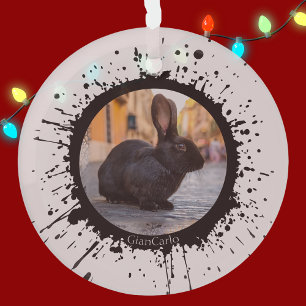イタリアのクリスマスにDIYウサギ ガラスオーナメント