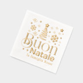 イタリアのクリスマスパーティー オーダーメイド 箔ナプキン (左)