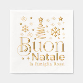 イタリアのクリスマスパーティー オーダーメイド 箔ナプキン