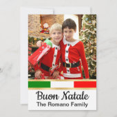 イタリアのクリスマス写真 Buon Natale シーズンカード (正面)