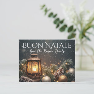 イタリアのクリスマス グローイング ランタン ブオンナターレ シーズンポストカード
