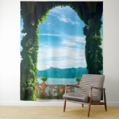 イタリアのコモ湖の風景 | 壁画の背景 タペストリー (インサイチュ)