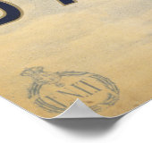 イタリアのコルティナ・ダンペッツォのヴィンテージ旅行ポスター ポスター (角)