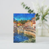 イタリアのコンモ湖にあるメナージョ ポストカード (スタンド正面)