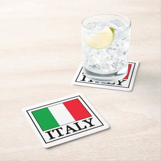 イタリアのコースター スクエアペーパーコースター (インサイチュ)