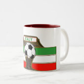 イタリアのサッカーのコーヒー・マグ ツートーンマグカップ (正面右)