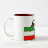 イタリアのサッカーのコーヒー・マグ ツートーンマグカップ (左)