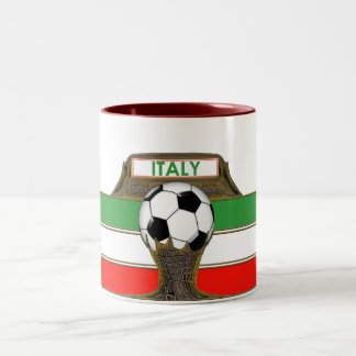 イタリアのサッカーのコーヒー・マグ ツートーンマグカップ