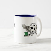 イタリアのサッカーの全国代表チームサポータマグ ツートーンマグカップ (正面右)