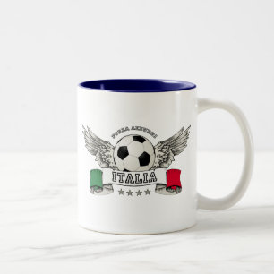 イタリアのサッカーの全国代表チームサポータマグ ツートーンマグカップ