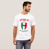 イタリアのサッカーの勝者2021伝説のヒーロー Tシャツ (正面フル)