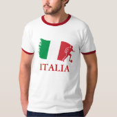 イタリアのサッカーの旗 Tシャツ (正面)