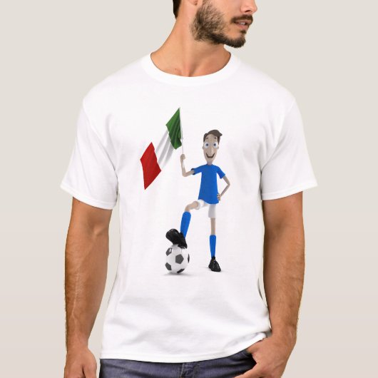 イタリアのサッカーの選手 Tシャツ (正面)