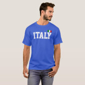 イタリアのサッカーのTシャツ|のフットボールのワールドカップのティー Tシャツ (正面フル)