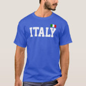 イタリアのサッカーのTシャツ|のフットボールのワールドカップのティー Tシャツ (正面)