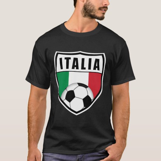 イタリアのサッカーイタリアンジャージー国旗の贈り物 Tシャツ (正面)