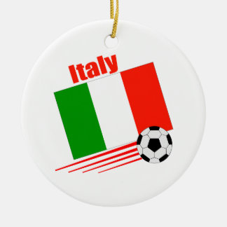 イタリアのサッカーチーム セラミックオーナメント