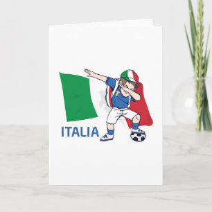 イタリアのサッカーファンの子供の小学生をダビング カード