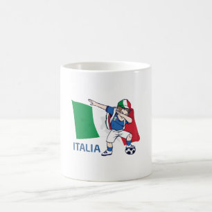 イタリアのサッカーファンの子供の小学生をダビング コーヒーマグカップ