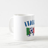 イタリアのサッカーボール国旗 コーヒーマグカップ (正面左)