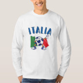 イタリアのサッカーボール国旗 Tシャツ (正面)