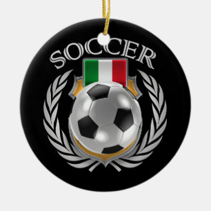 イタリアのサッカー2016ファンのギア セラミックオーナメント