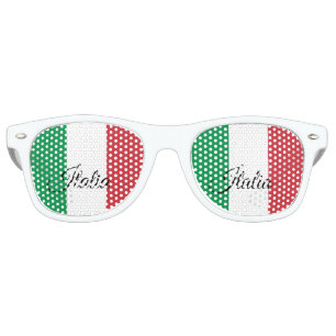 イタリアのサングラスとパーティー用サングラス / イタリア国旗 レトロサングラス