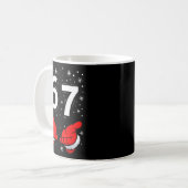 イタリアのサンタクロースの面白いミーム 6 7 クリスマス 67 コーヒーマグカップ (正面左)