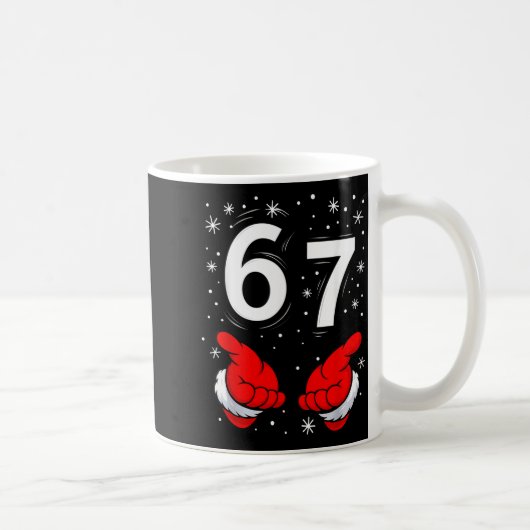 イタリアのサンタクロースの面白いミーム 6 7 クリスマス 67 コーヒーマグカップ (右)