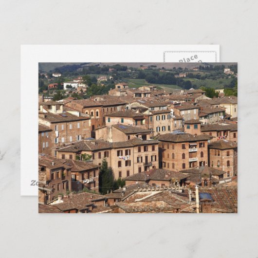 イタリアのシエナで撮影された写真。見える ポストカード (正面/裏面)