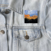 イタリアのシエナのトスカ村。 缶バッジ (インサイチュ)