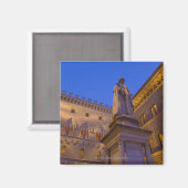 イタリアのシエナ、Piazza Salimbeniで夜の時間。2 マグネット (正面/裏面)