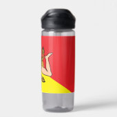 イタリアのシチリア州旗を持つウォーターボトル ウォーターボトル (背面)
