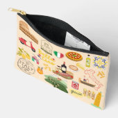 イタリアのシンボル旅行愛好家 アクセサリーポーチ (見開き)