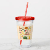 イタリアのシンボル旅行愛好家 アクリルタンブラー (裏面)