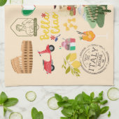 イタリアのシンボル旅行愛好家 キッチンタオル (折り畳み)