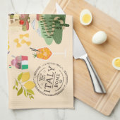 イタリアのシンボル旅行愛好家 キッチンタオル (四つ折り)