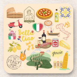 イタリアのシンボル旅行愛好家 コースター