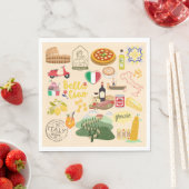 イタリアのシンボル旅行愛好家 スタンダードランチョンナプキン (インサイチュ)