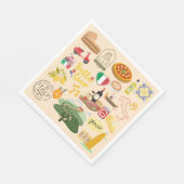 イタリアのシンボル旅行愛好家 スタンダードランチョンナプキン (角)