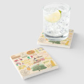 イタリアのシンボル旅行愛好家 ストーンコースター (横)