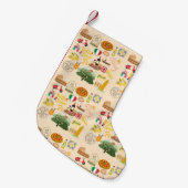 イタリアのシンボル旅行愛好家 スモールクリスマスストッキング (正面 (吊り時))