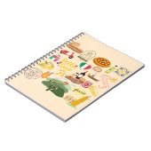 イタリアのシンボル旅行愛好家 ノートブック (左側)