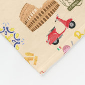 イタリアのシンボル旅行愛好家 フリースブランケット (角)