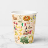 イタリアのシンボル旅行愛好家 紙コップ (裏面)