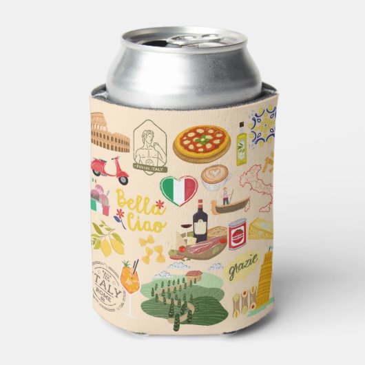 イタリアのシンボル旅行愛好家 缶クーラー (缶正面)